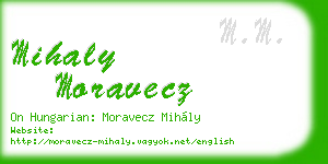 mihaly moravecz business card